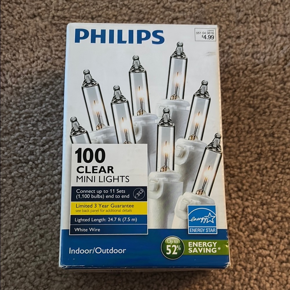 Philips Clear Mini Lights 100 count